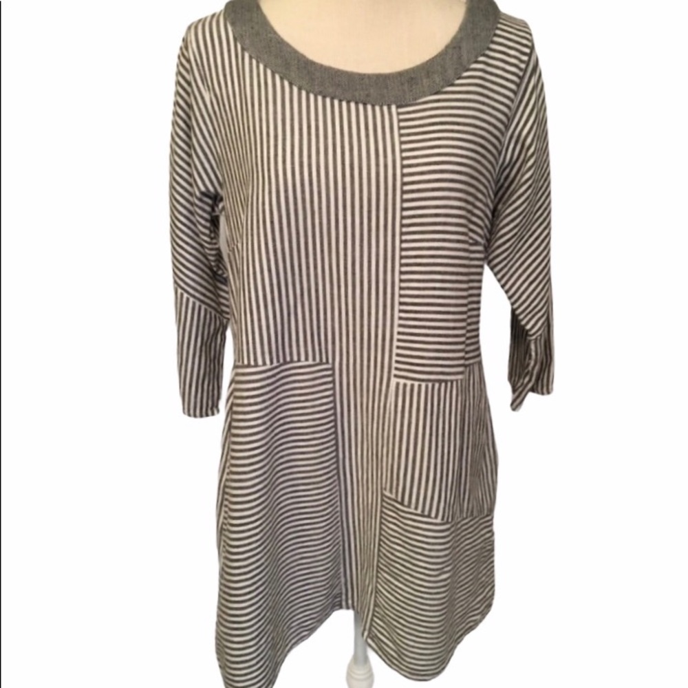 Tulip Brand Boutique Cotton Patchwork Pullover Dress Small